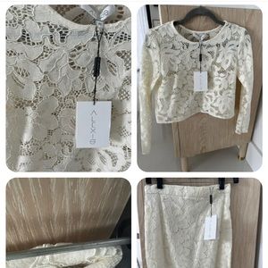 nwt ALEXIS lace Cesar pencil skirt and top OUTFIT lace